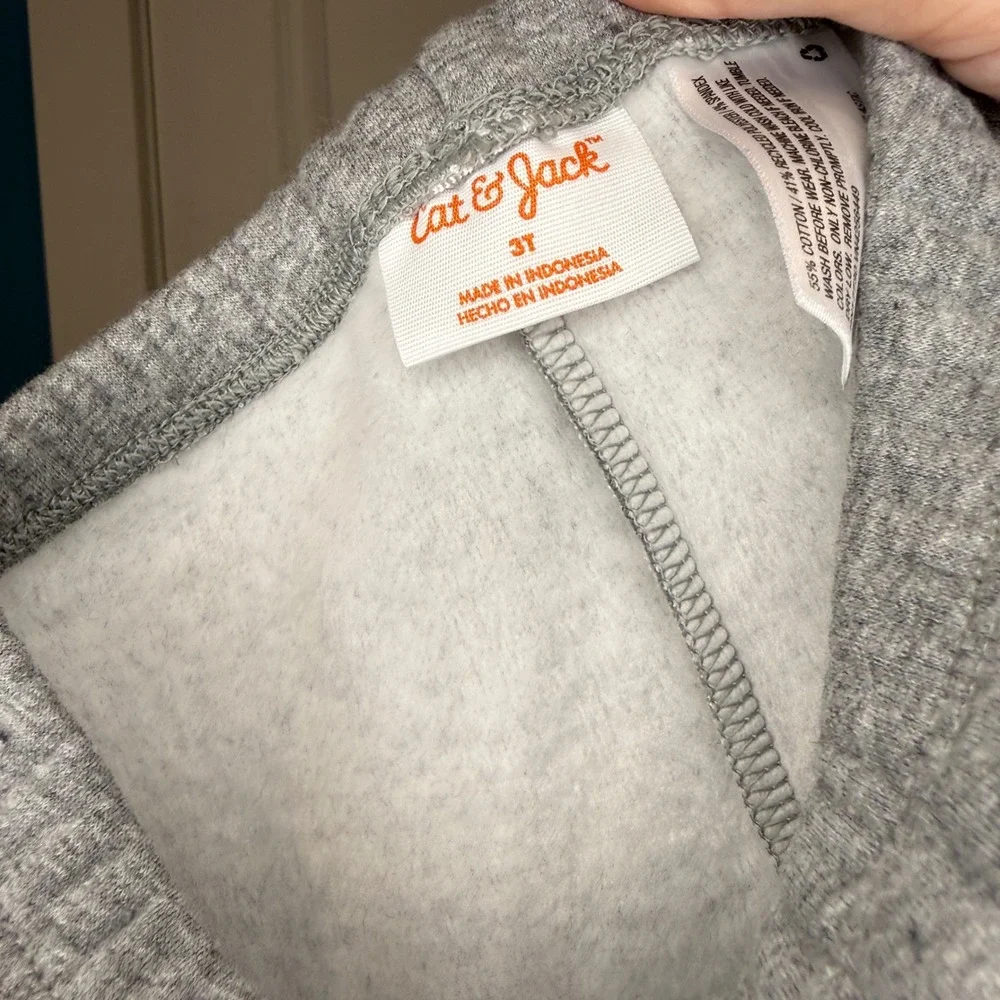 Cat & Jack Toddler Girls Size 3T Cozy‎ Leggings Heather Gray Fleece Lined NWT